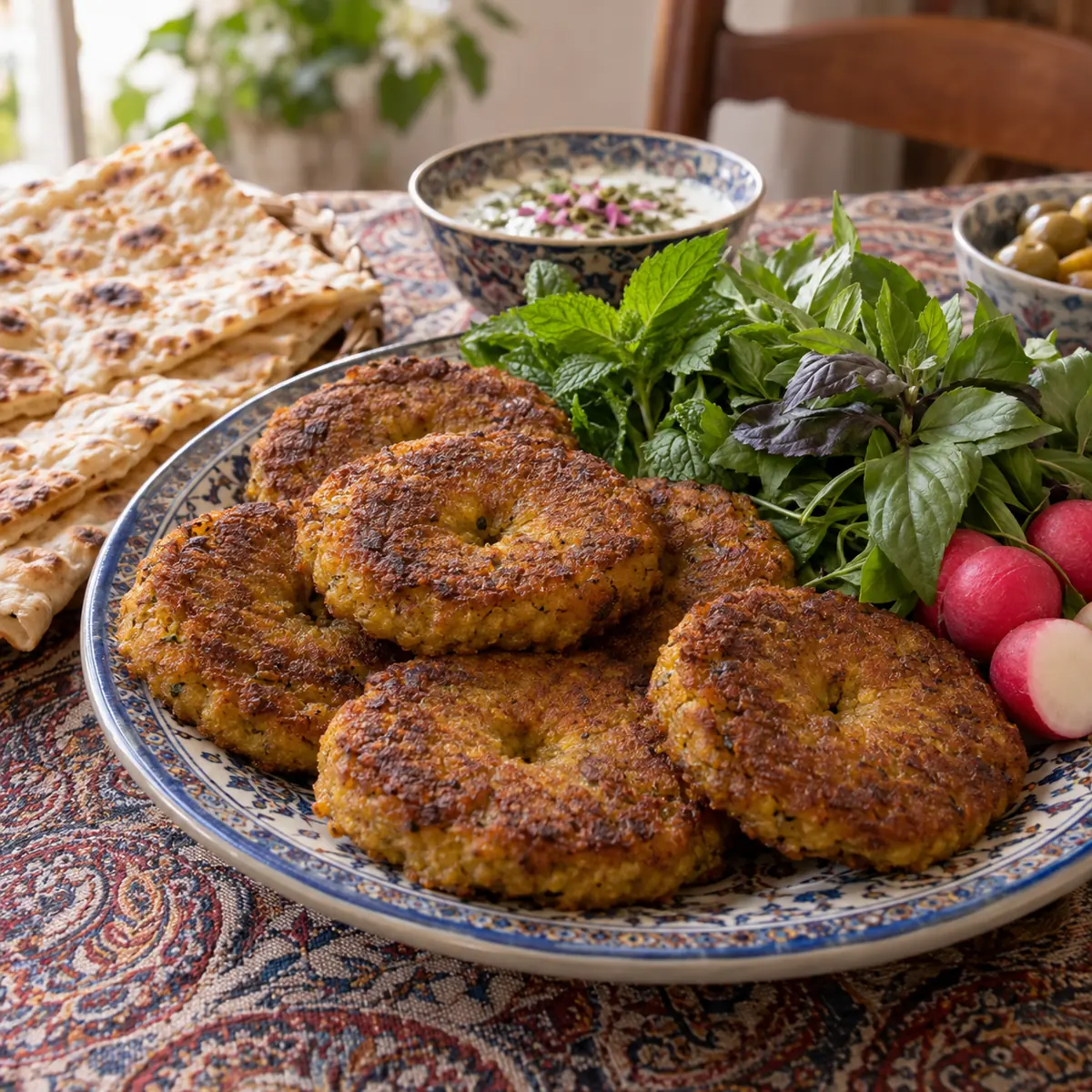 شامی لپه خانگی سرخ‌شده با گوشت و لپه